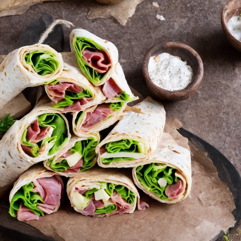 Wrap med brieost og lufttørret skinke