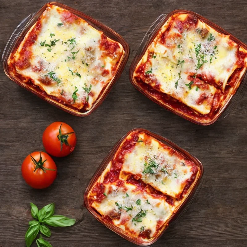 Tomatlasagne med 3 slags ost