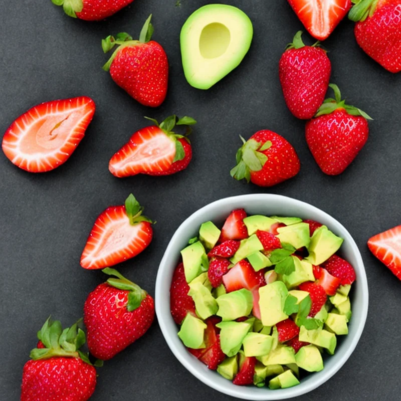 Salsa med avocado og jordbær