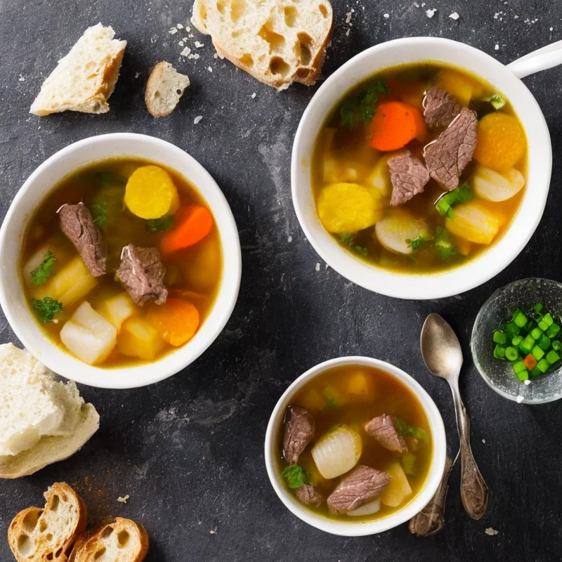 Klar oksekødssuppe