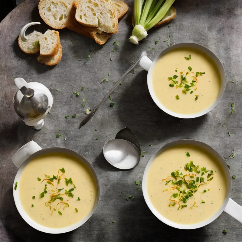 Ostesuppe med porrer