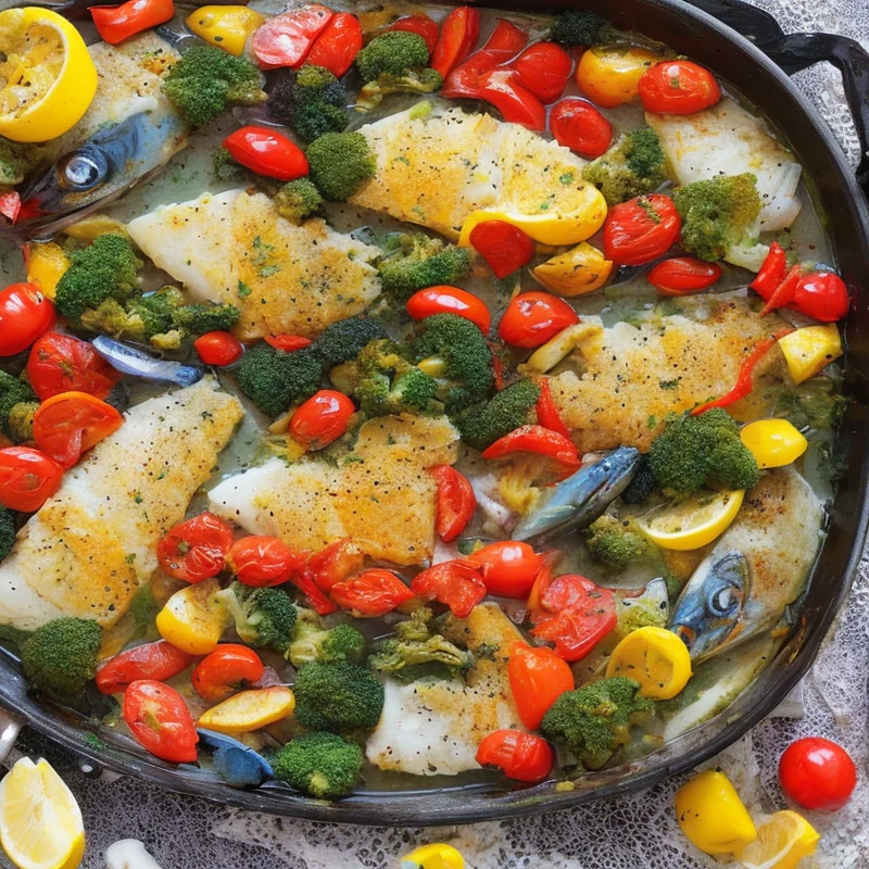 Broget fiskepande