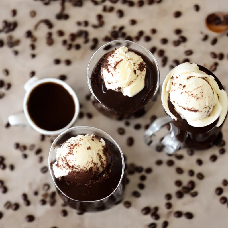 Choko-kaffe med vanilleis
