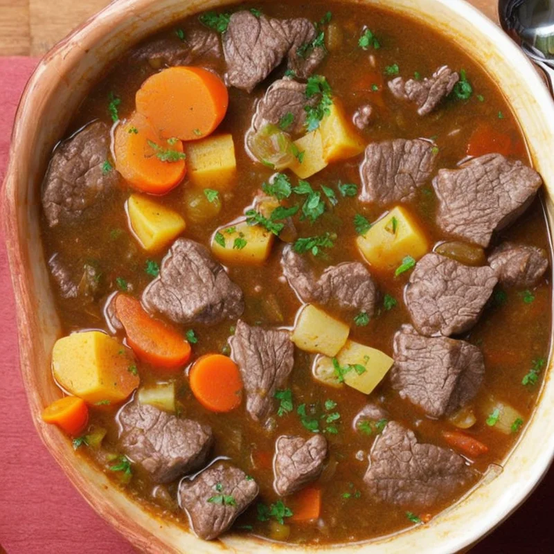 Fyldig oksekødssuppe