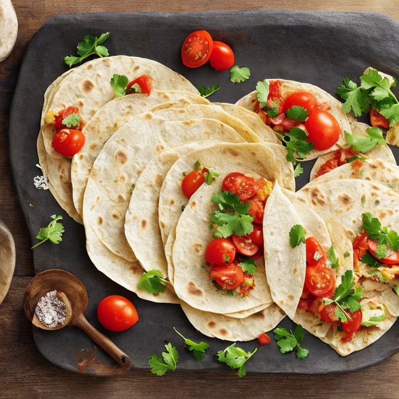 Tortillaer med fisk og tomat