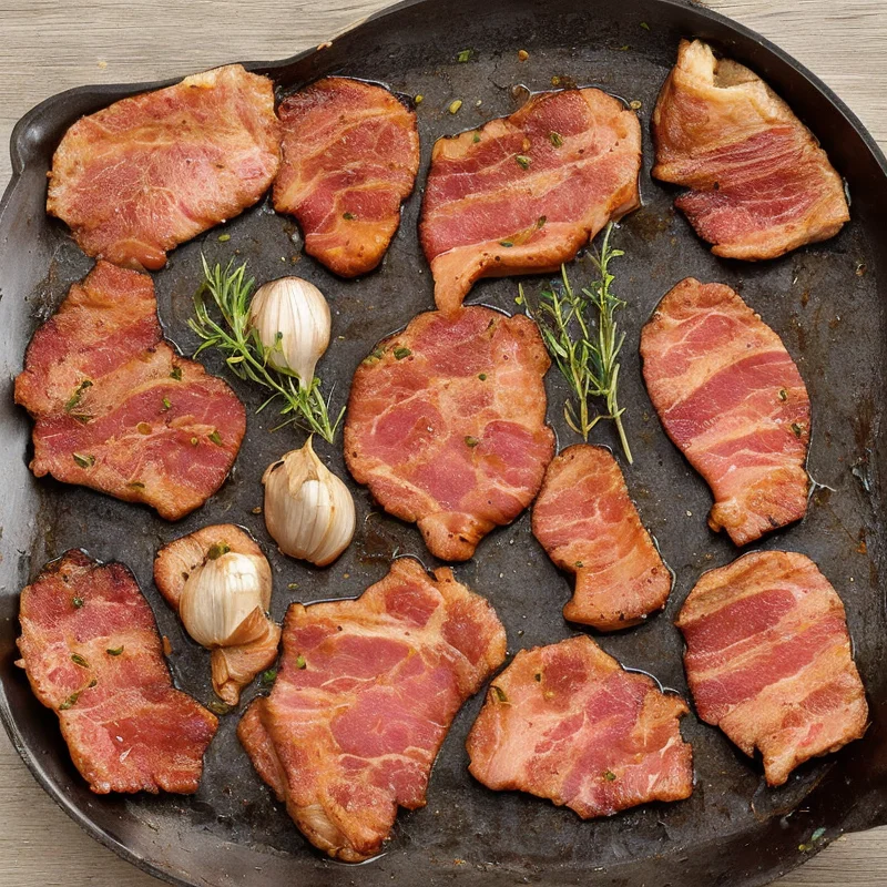 Baconbøffer med hvidløg