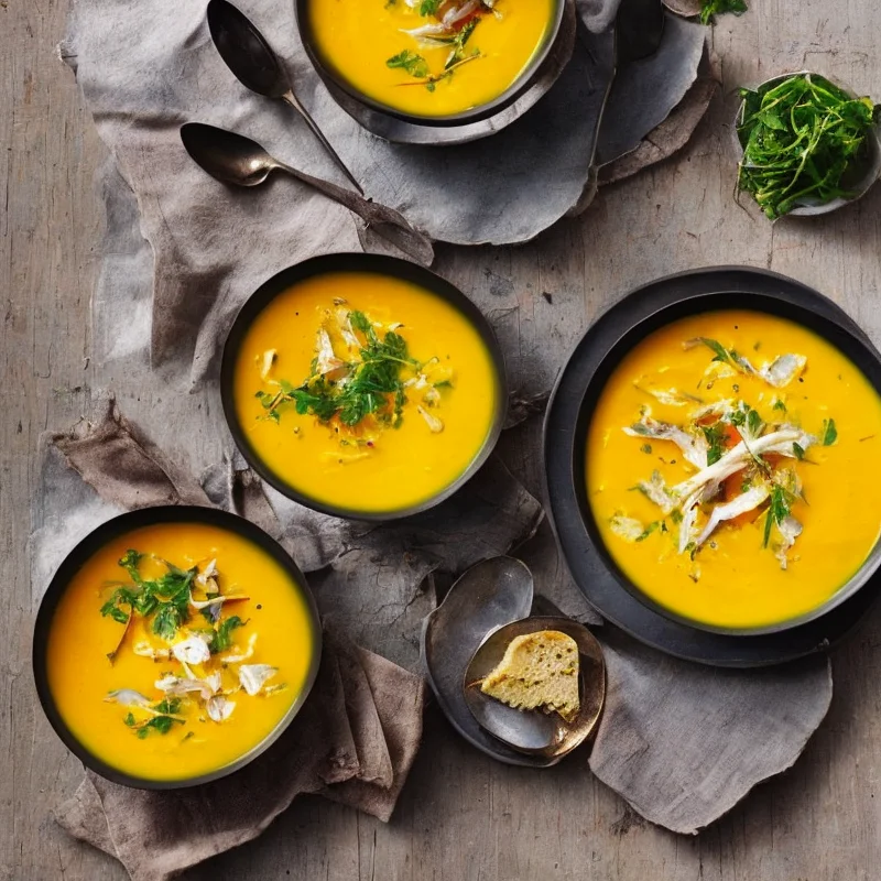Safransuppe med sej