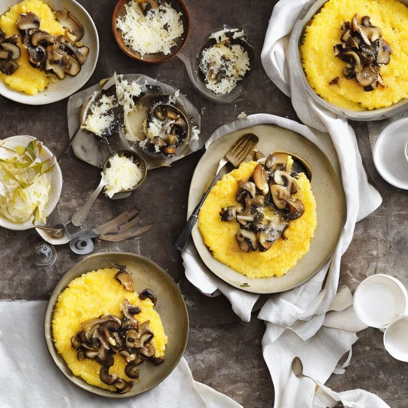 Parmesan-polenta med smaperagout