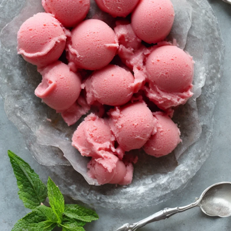 Rabarbersorbet