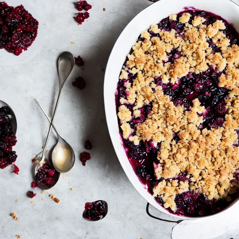 Crumble med boysenbær