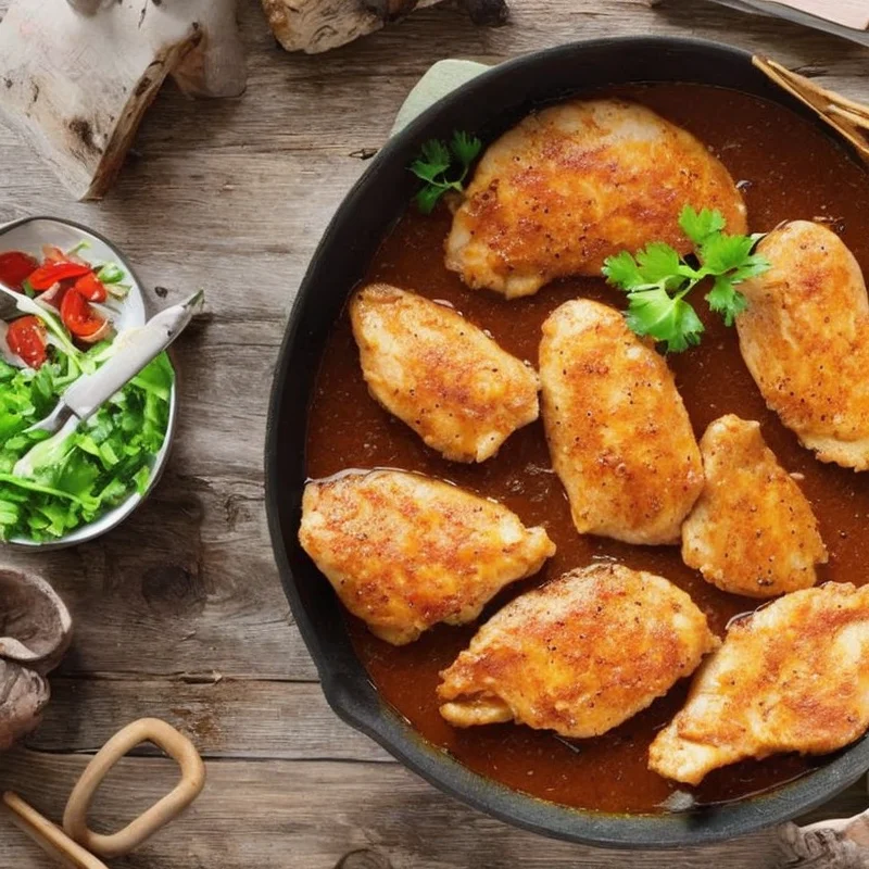 Kyllingefileter i lækker sauce