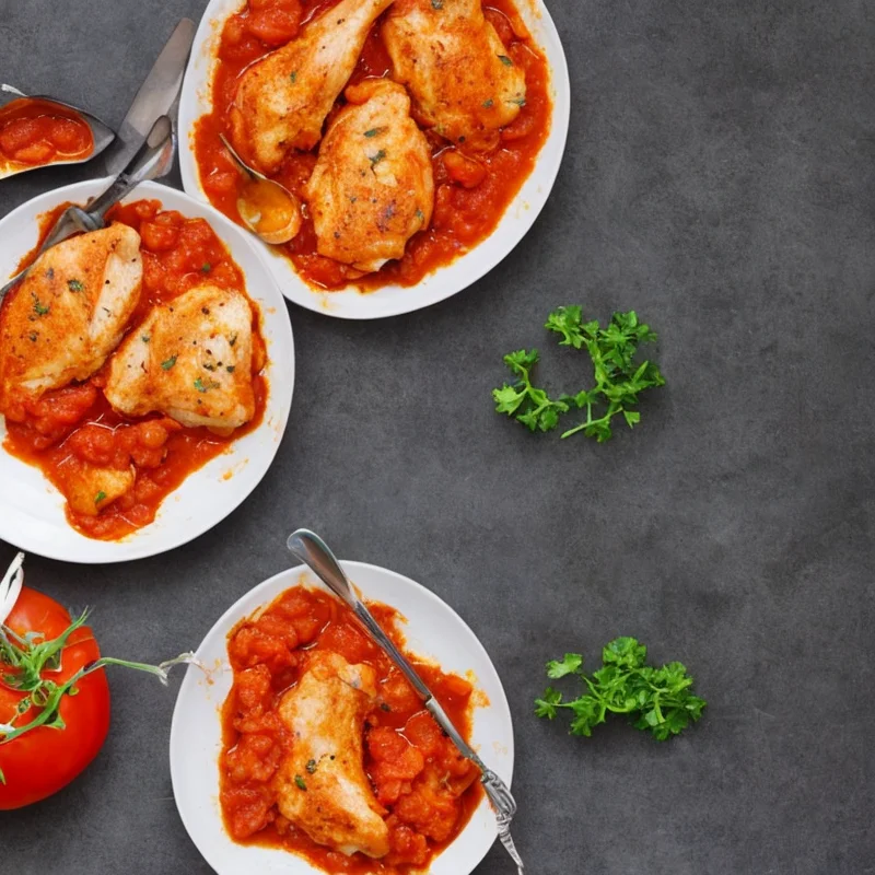 Kyllingefileter i tomatsauce
