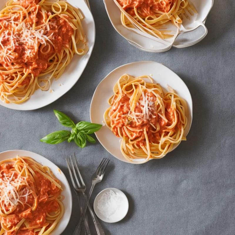Pasta med flødeagtig tomatsauce