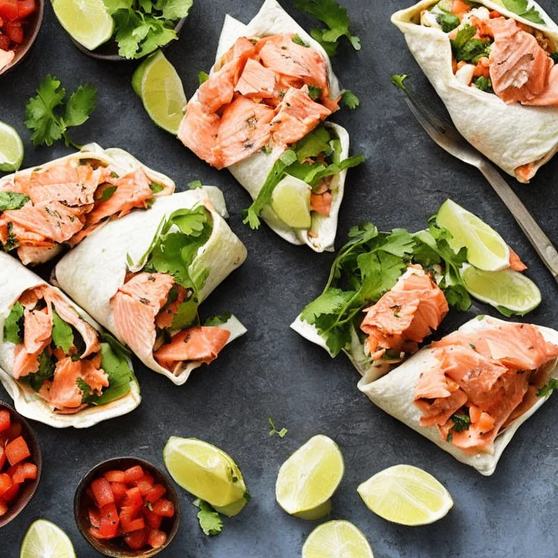 Varme lakseburritos