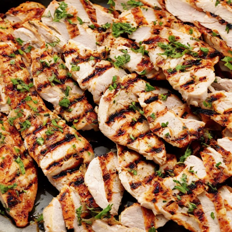 Grillstegte kalkunstrimler