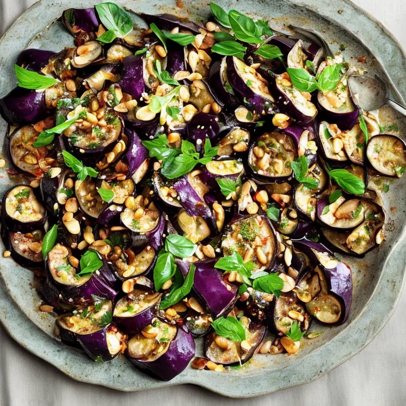 Varm auberginesalat