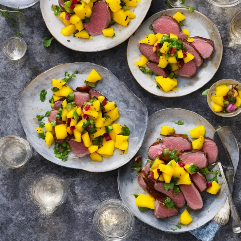 Andebryst med mangosalsa