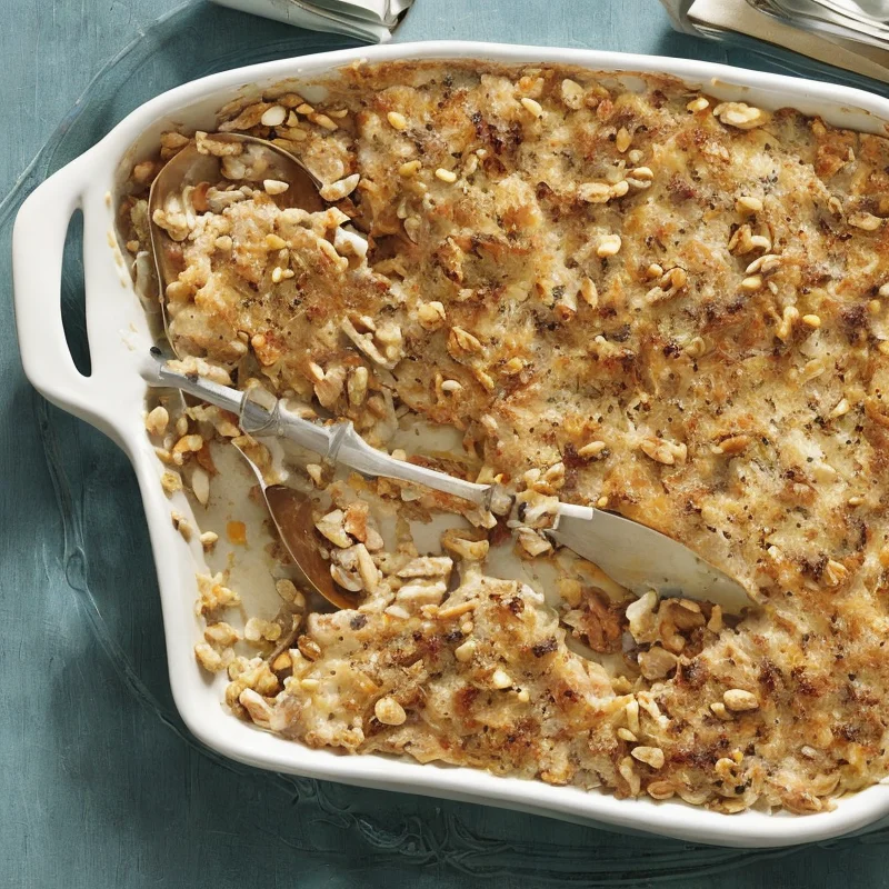Kalkungratin med nødder