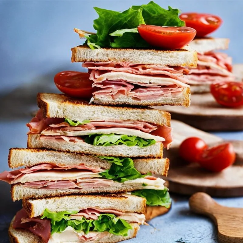 Clubsandwich med kylling og parmaskinke